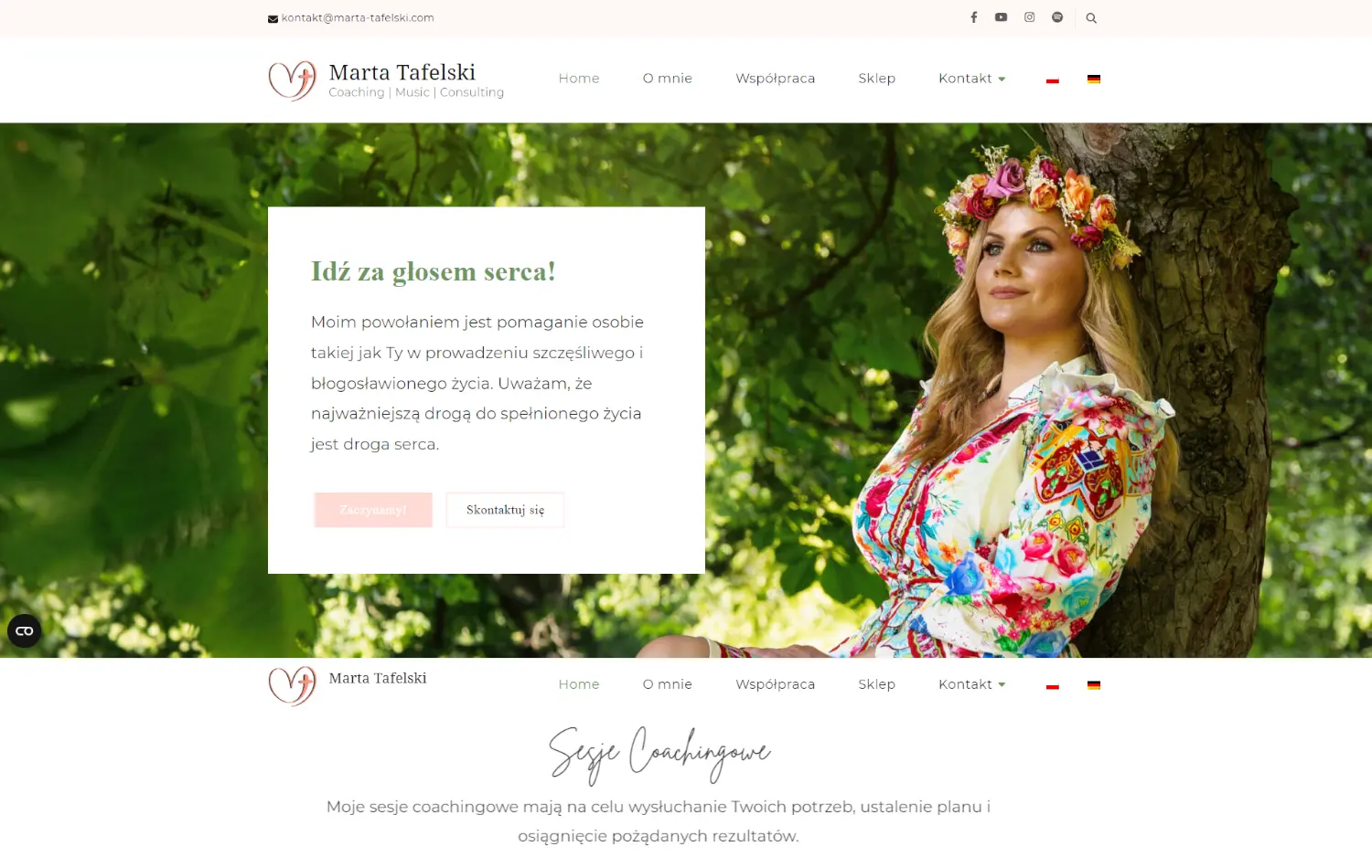 Website example Marta Tafelski